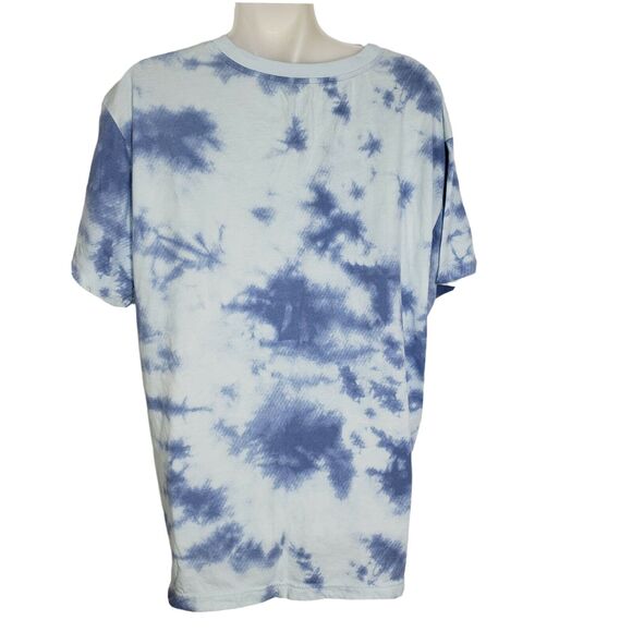 Original Use Womens T Shirt Size Large Blue Tie Dye Tee Short Sleeve Crew Neck - Picture 2 of 8